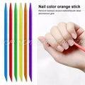 Dual End Disposable Colorful Orange / Cuticle Stick (Pack Of Approx. 100 Pieces)