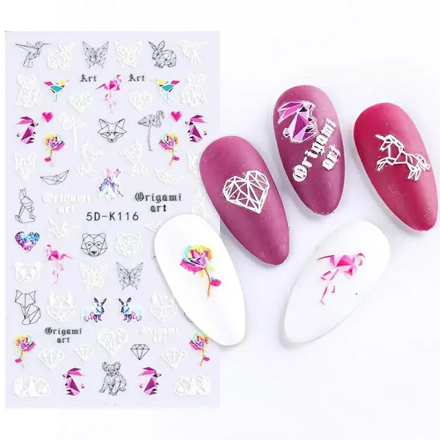 Origami Inspired 5D Stickers Sheet (5D-K116)