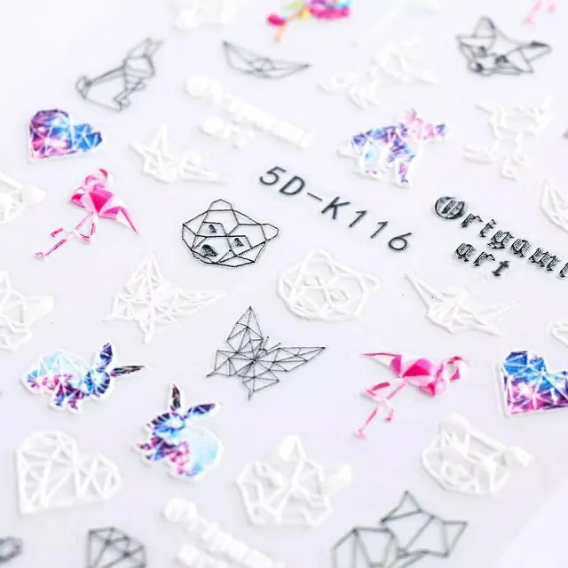 Origami Inspired 5D Stickers Sheet (5D-K116)