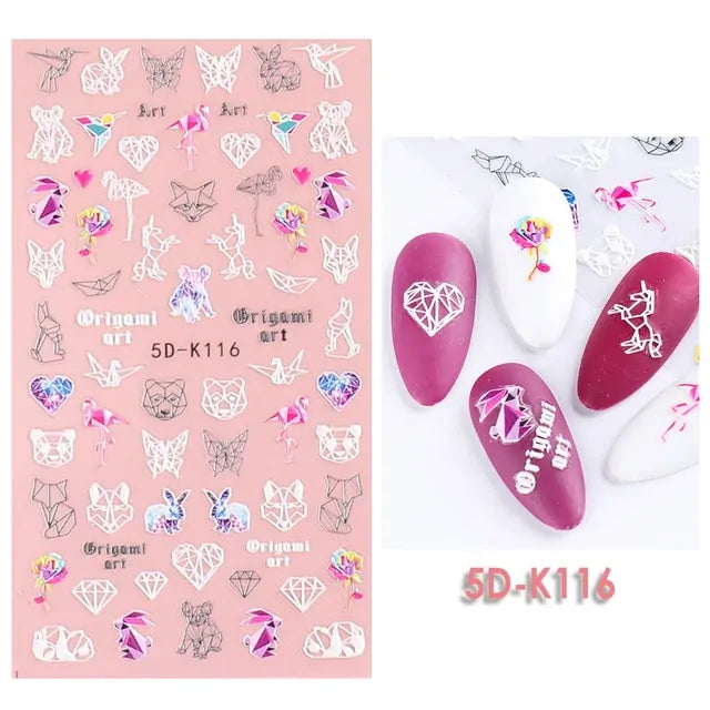 Origami Inspired 5D Stickers Sheet (5D-K116)