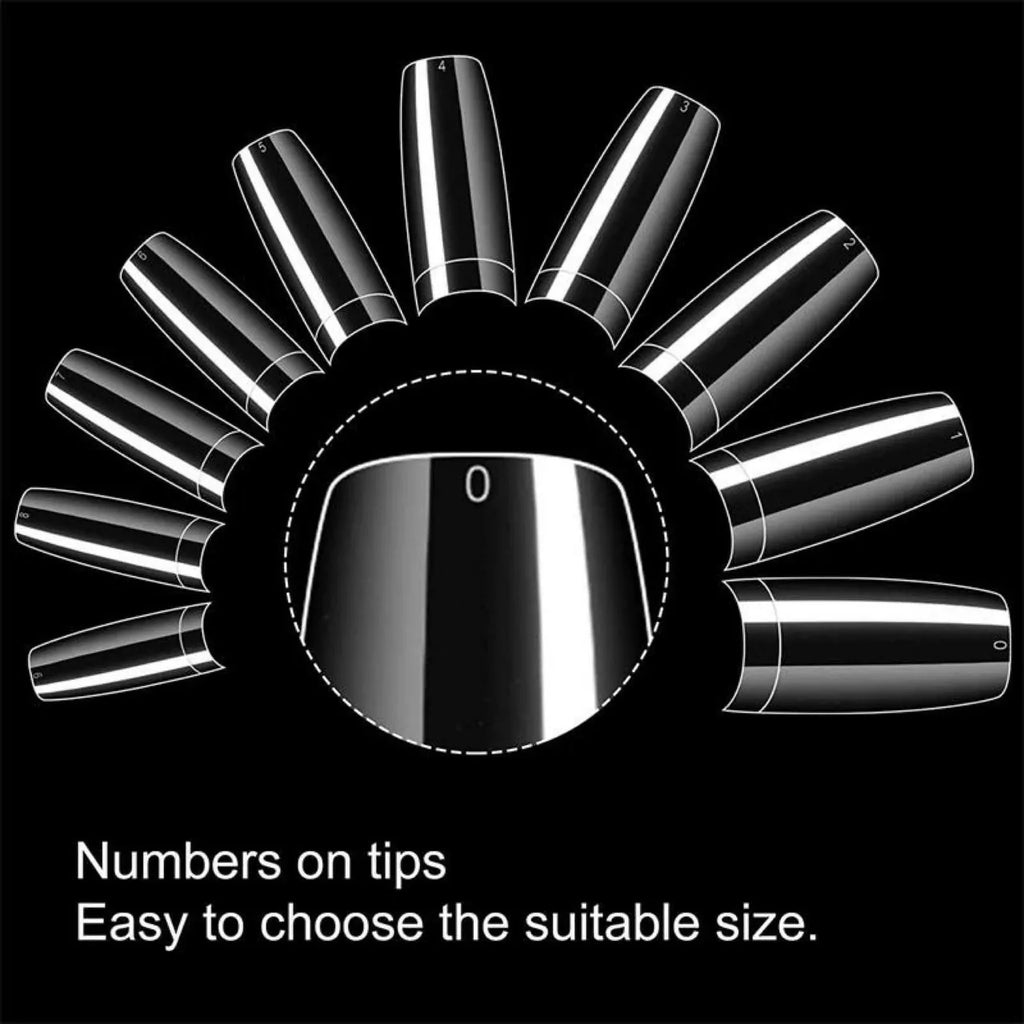 PNF French Medium Square C Cut Gel Tips (500 Tips)