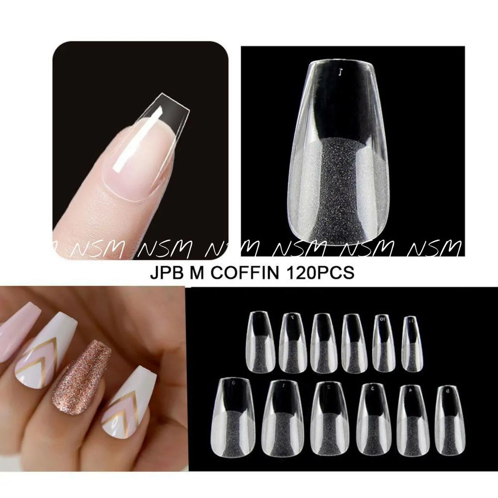 PNF Short Coffin Gel Tips (500 Tips)