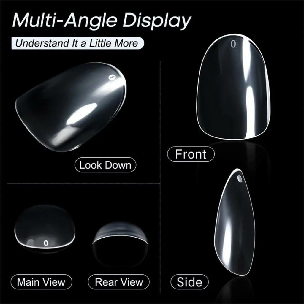 PNF Short Round Or Oval Gel Tips (500 Tips)