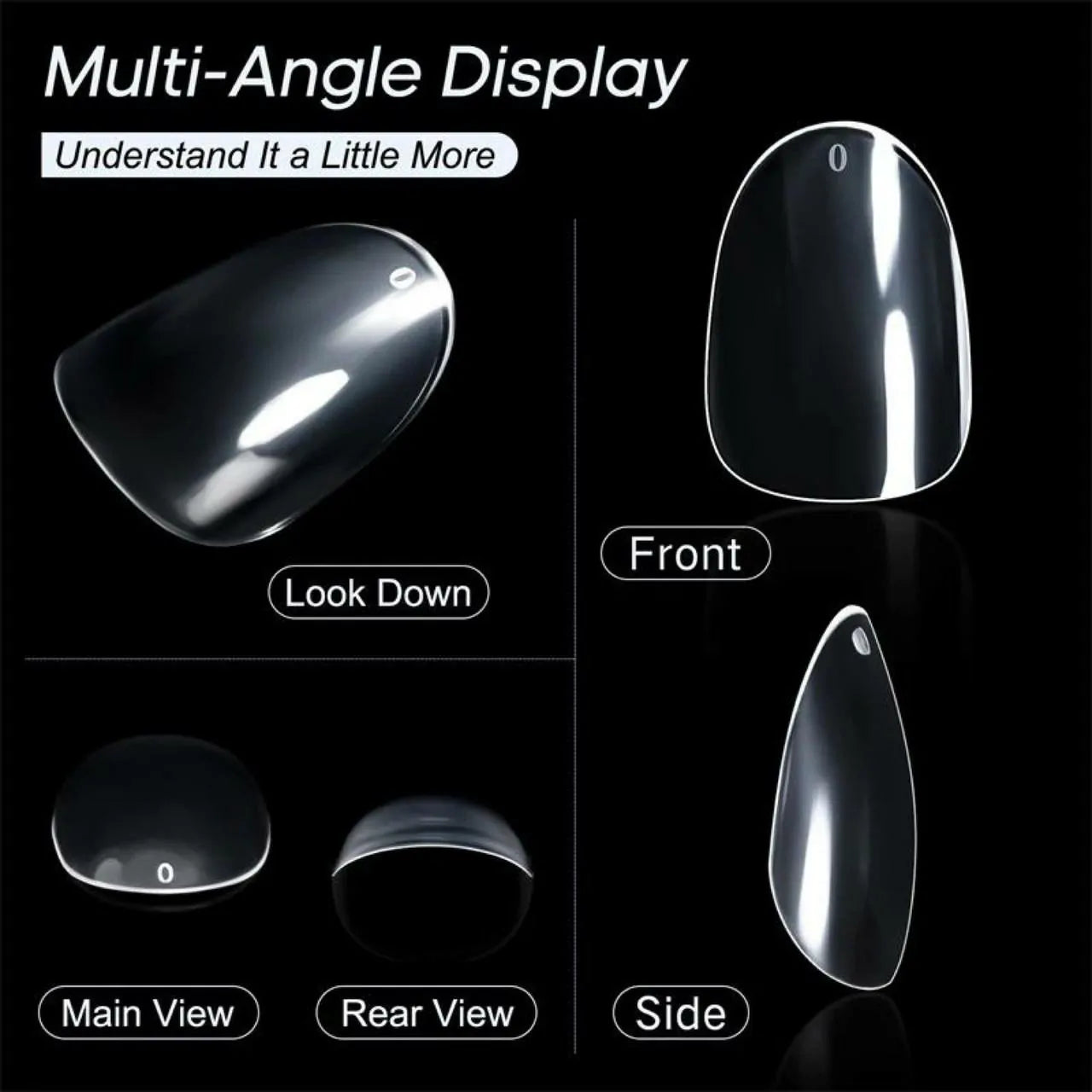 PNF Short Round Or Oval Gel Tips (500 Tips)