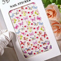 Pastel Butterfly And Floral Embossed 5D Nail Art Sticker Sheets (Z-D4337)