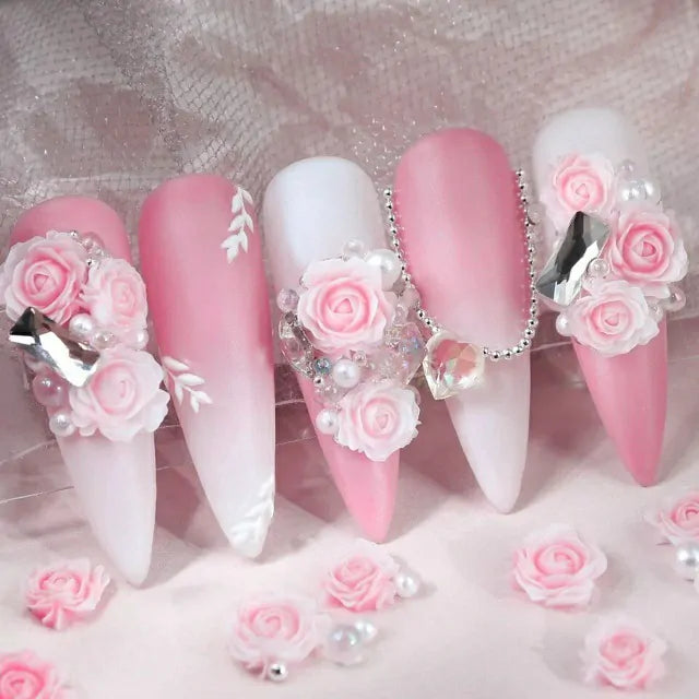 Pearl Rose Nail Charms Pack (Model No. 2)