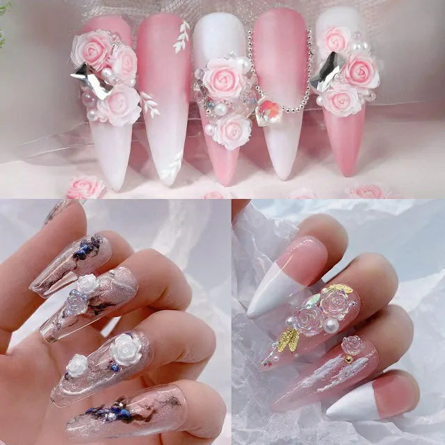 Pearl Rose Nail Charms Pack (Model No. 2)