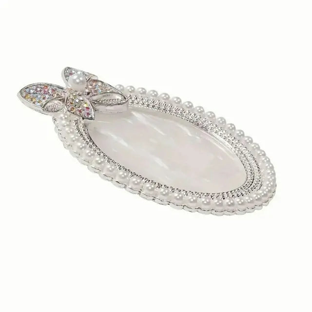 Pearl Studded Bow Nail Art Mixing Palette