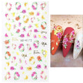 Pink And Yellow Flower Garlands 5D Sticker Sheets (5D- K172)