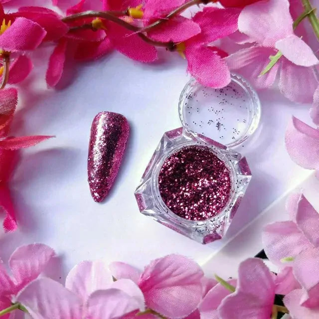 Pink Dry Glitter Jar (Medium Size)