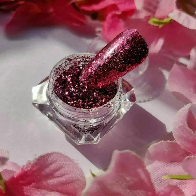 Pink Dry Glitter Jar (Medium Size)
