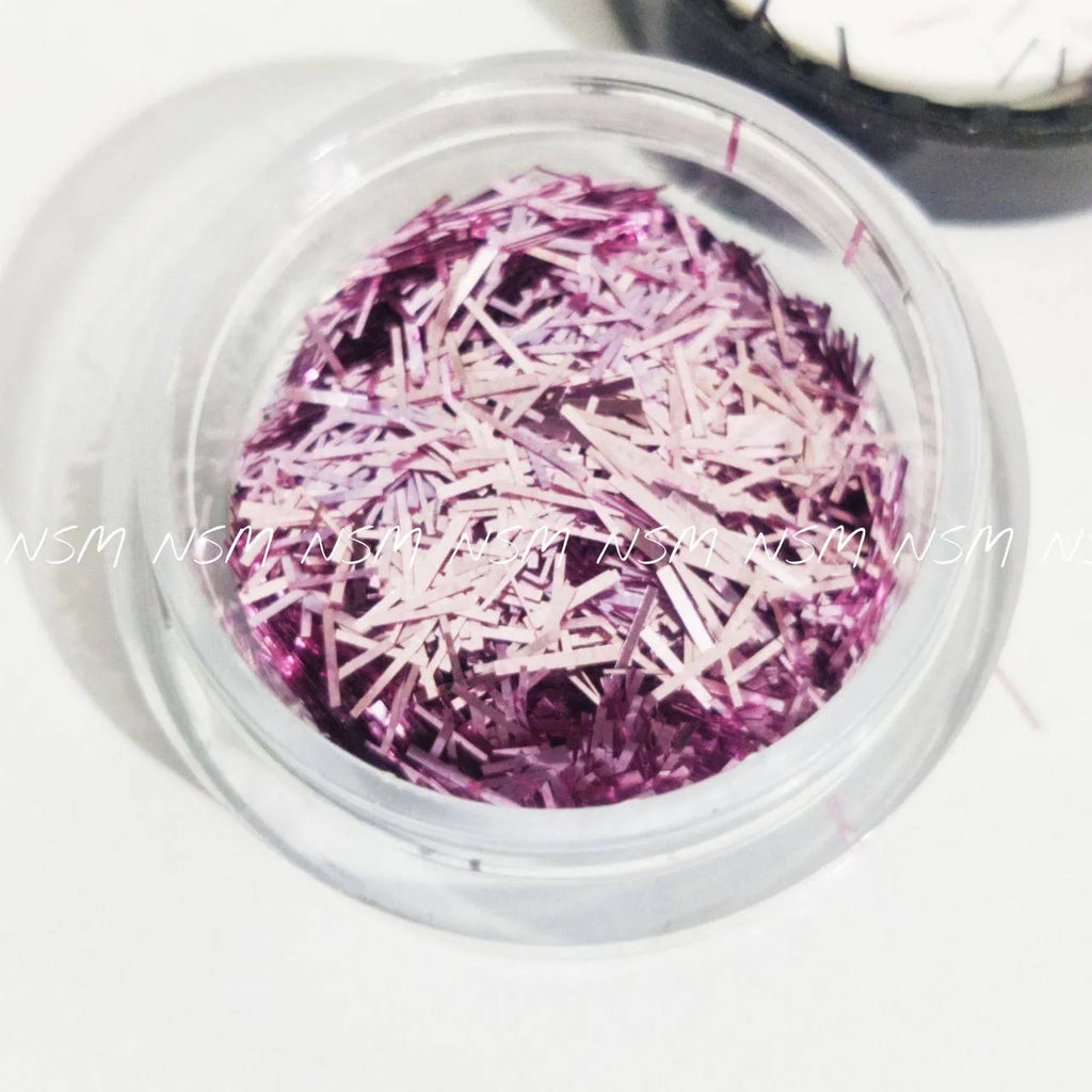 Pink Metallic Strip Mylar Jar