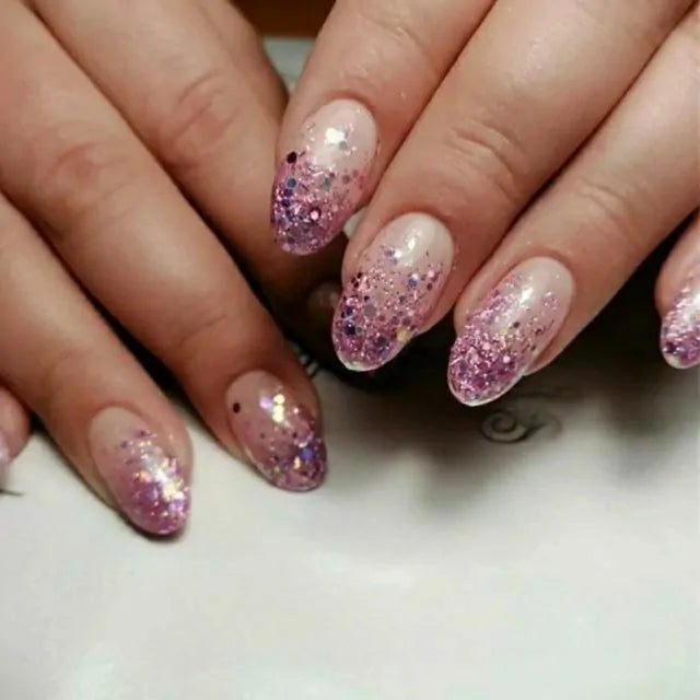 Pink / Rosegold Glitters And Mylars Box (Set Of 12)