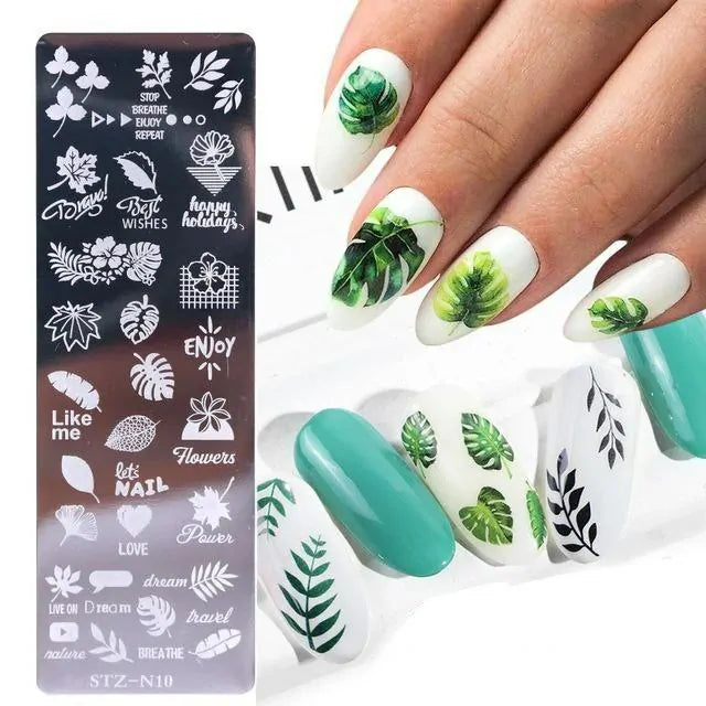 Leaves And Nature Nail Stamping Plate (XY-N10)