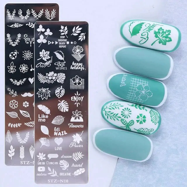 Leaves And Nature Nail Stamping Plate (XY-N10)