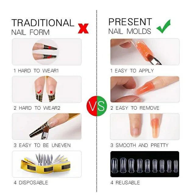 Poly Gel Tips / Dual Form (Pack Of 100 Tips)