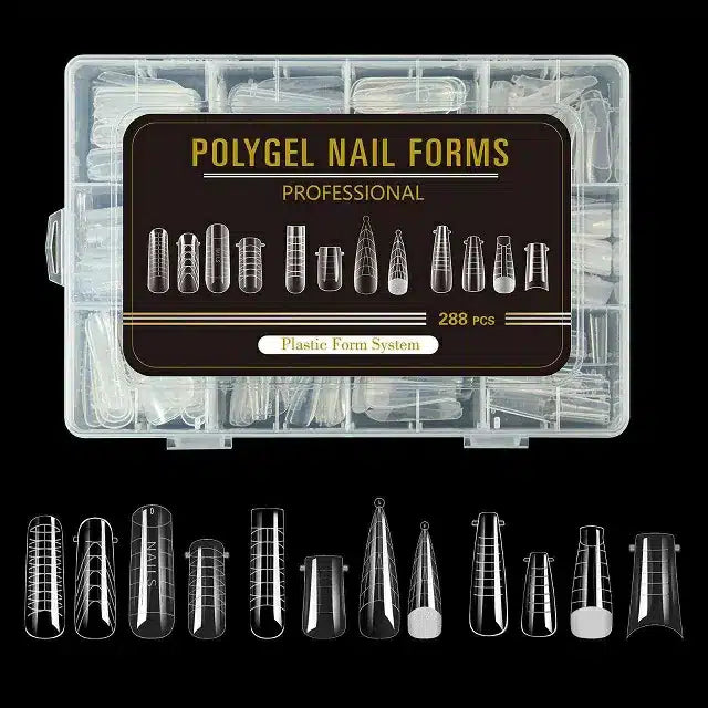 Polygel Nail Dual Forms Set (288 Pcs)