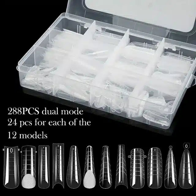 Polygel Nail Dual Forms Set (288 Pcs)