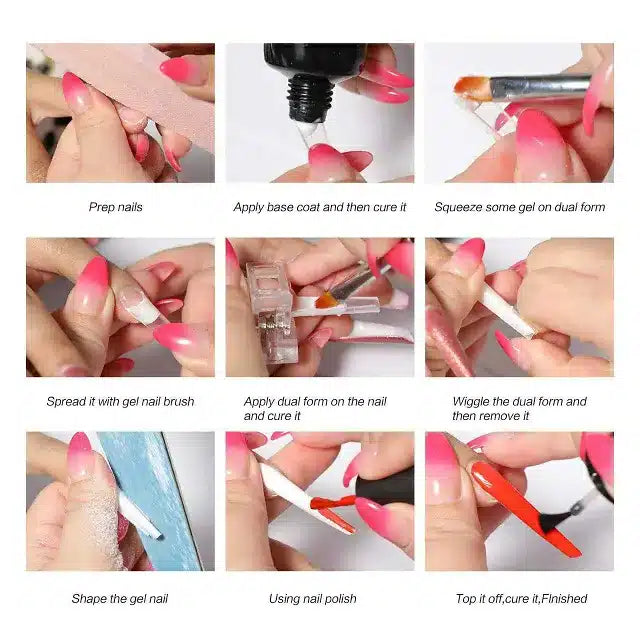 Polygel Nail Dual Forms Set (288 Pcs)