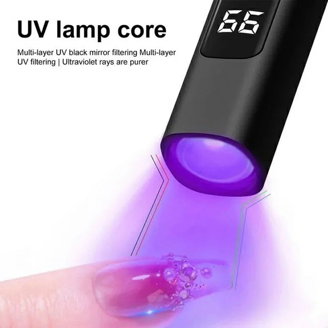 Portable And Rechargeable Cordless Mini UV LED Nail Lamp Torch