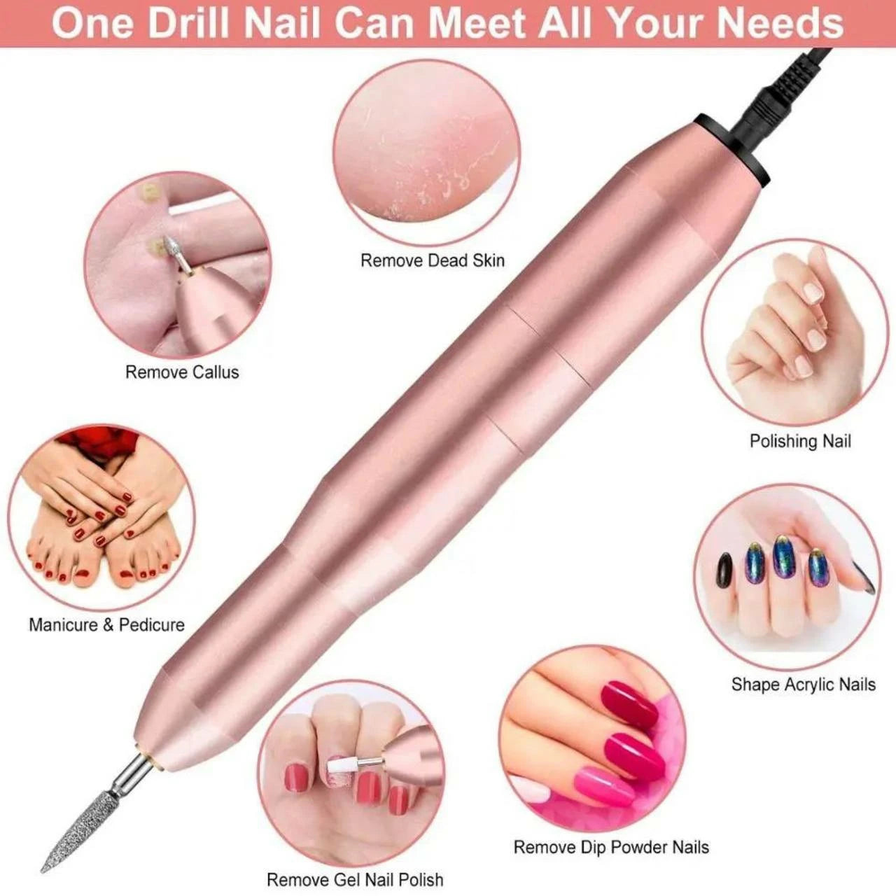 Portable Nail Drill Machine 5000-20000 RPM