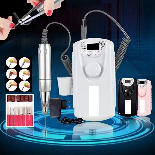 Portable Nail Drill (30000 RPM) (Random Color)