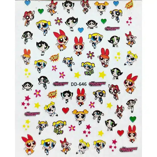 Power Puff Girls Nail Stickers (DD-646)