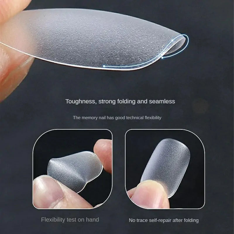 Short Coffin Pre Buffed Gel Nail Tips Box (300 Pcs)
