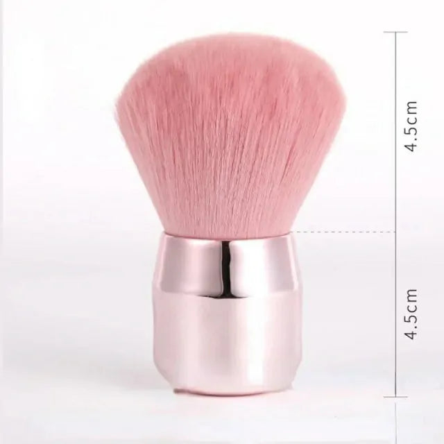 Premium Puffy Chrome Pink Dusting Brush