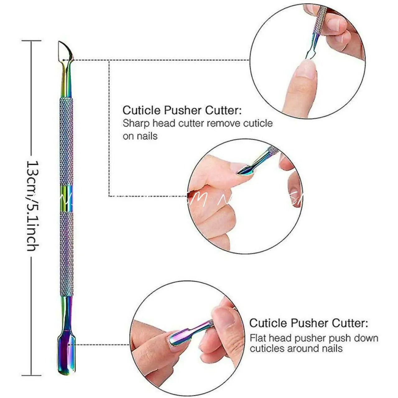 Premium Quality Rainbow Cuticle Pusher