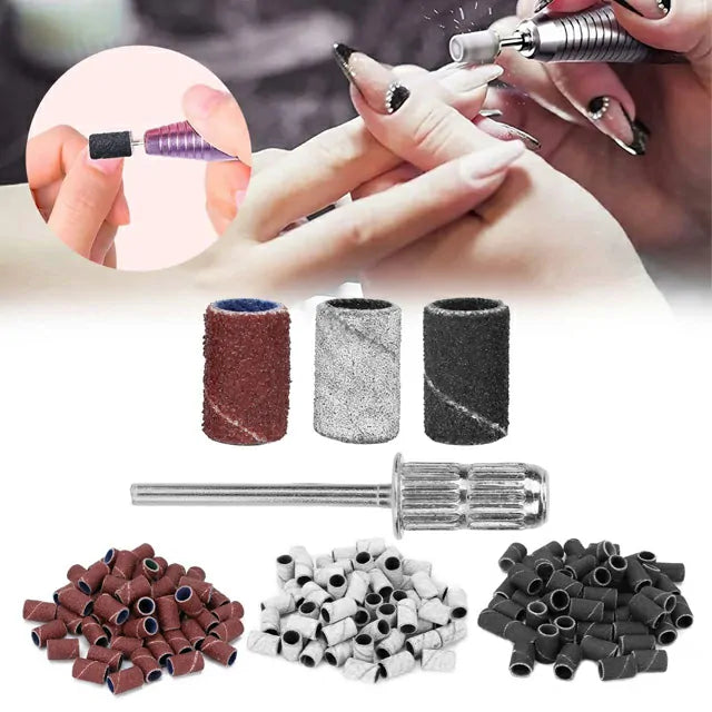 Professional Nail Drill Sanding Bands (80# 120# 180# Grit)