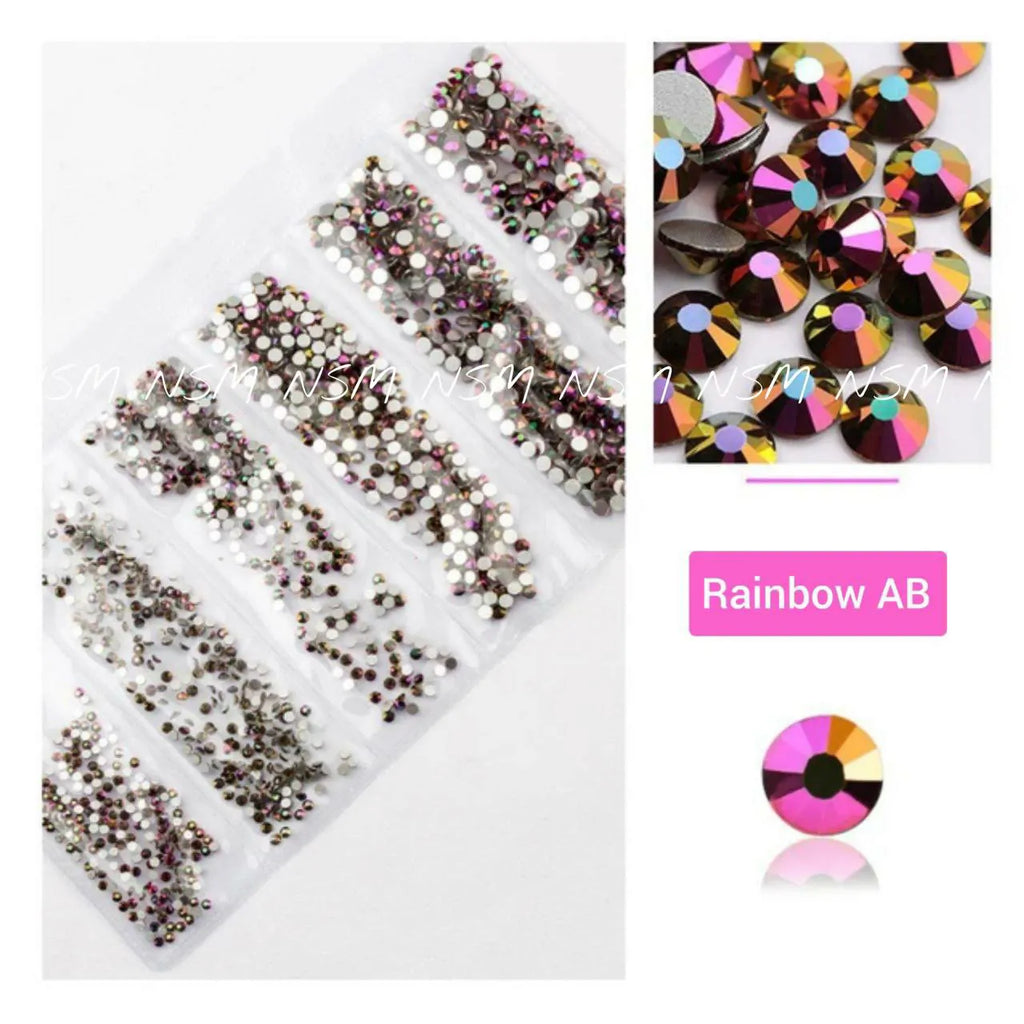 Rainbow AB Rhinestones Sheet