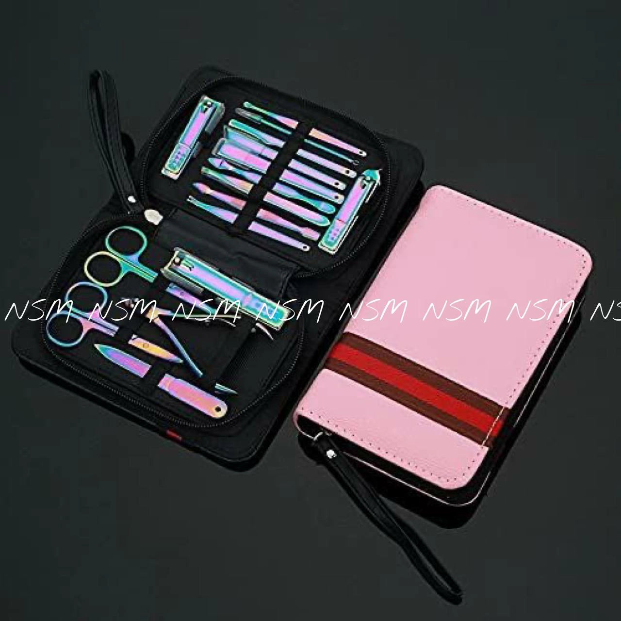 Multi Functional Manicure Kit (Set of 16 Nail Tools With Pouch)