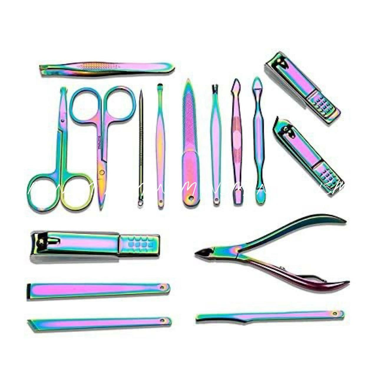 Multi Functional Manicure Kit (Set of 16 Nail Tools With Pouch)