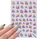 Rainbow Wave Nail Art Sticker Sheet (MG10826-06T)