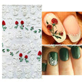 Red And White Roses 5D Sticker Sheet (5D-K128)