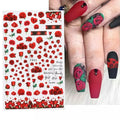 Red Roses Nail Stickers Sheet (F856)