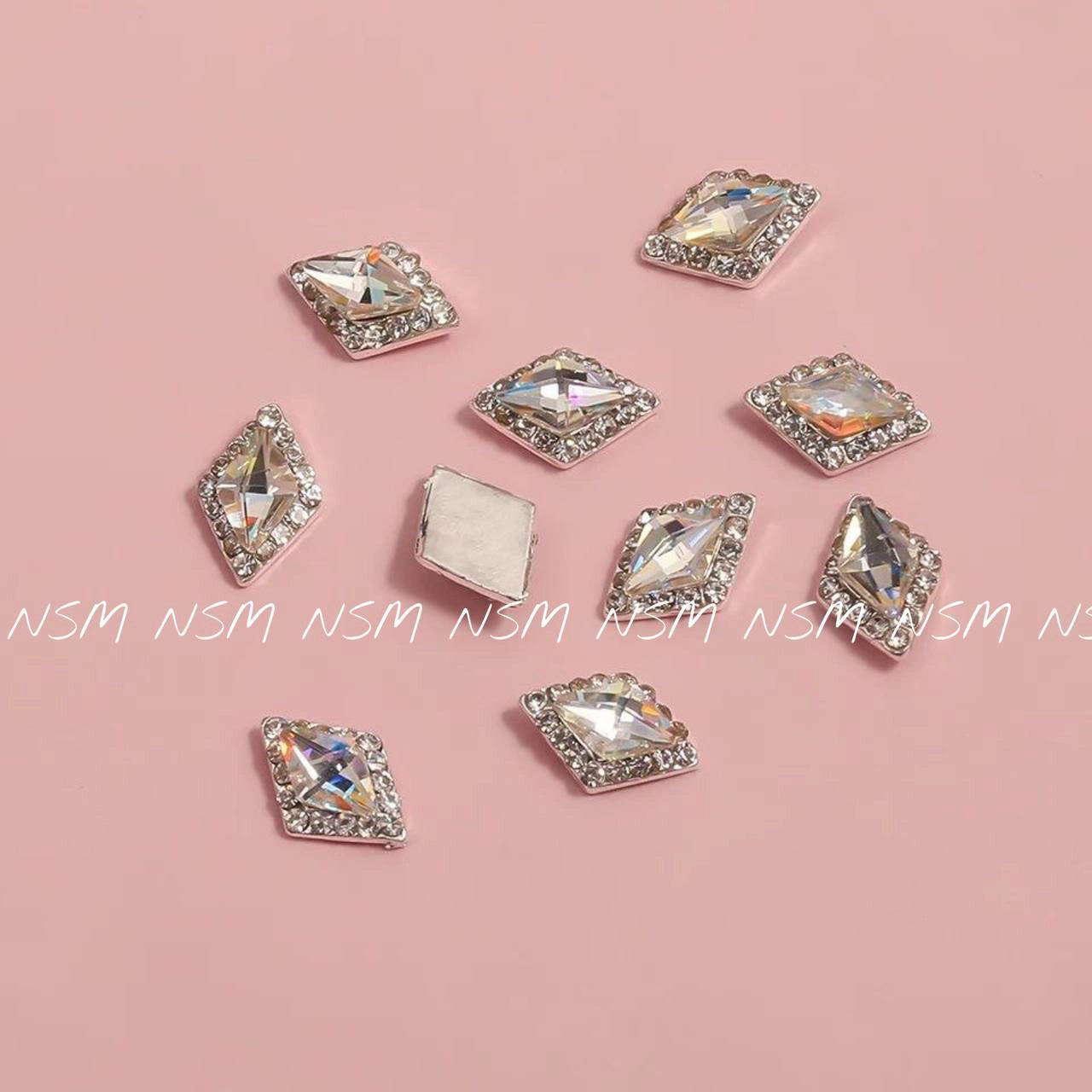 Rhombus Shaped Nail Charms (Pack of 2 Piece)