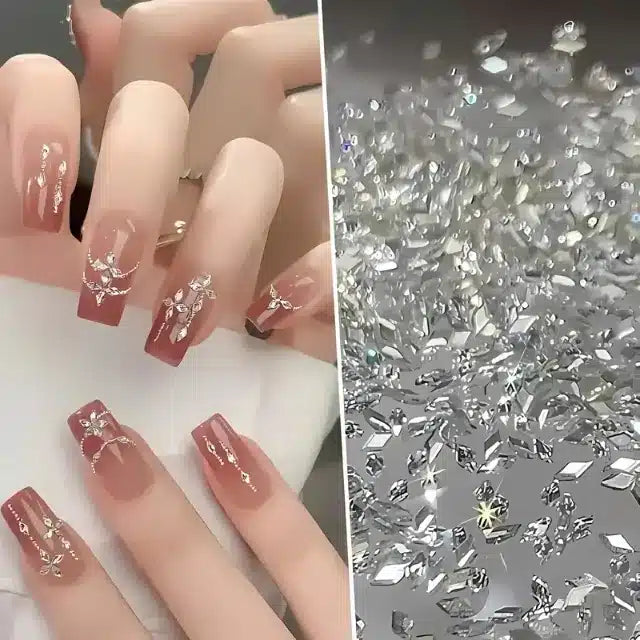 Rhombus Shaped Nail Art Rhinestone
