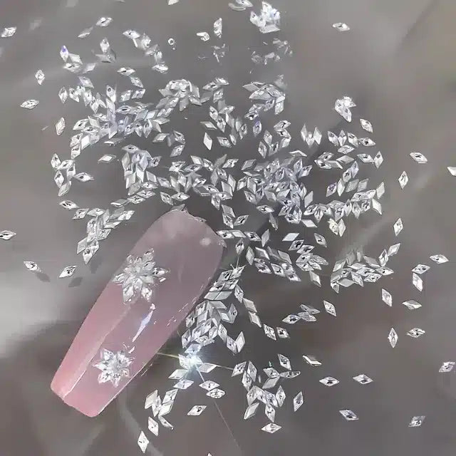 Rhombus Shaped Nail Art Rhinestone