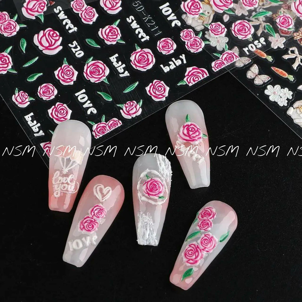 Rose 5D Sticker Sheets (5D-K211)
