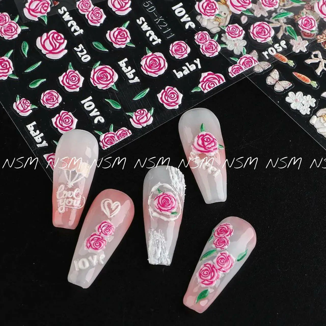 Rose 5D Sticker Sheets (5D-K211)
