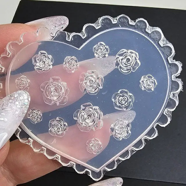 Rose Flower Silicone Nail Art Mold