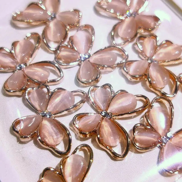Rose Gold Butterfly Nail Charms