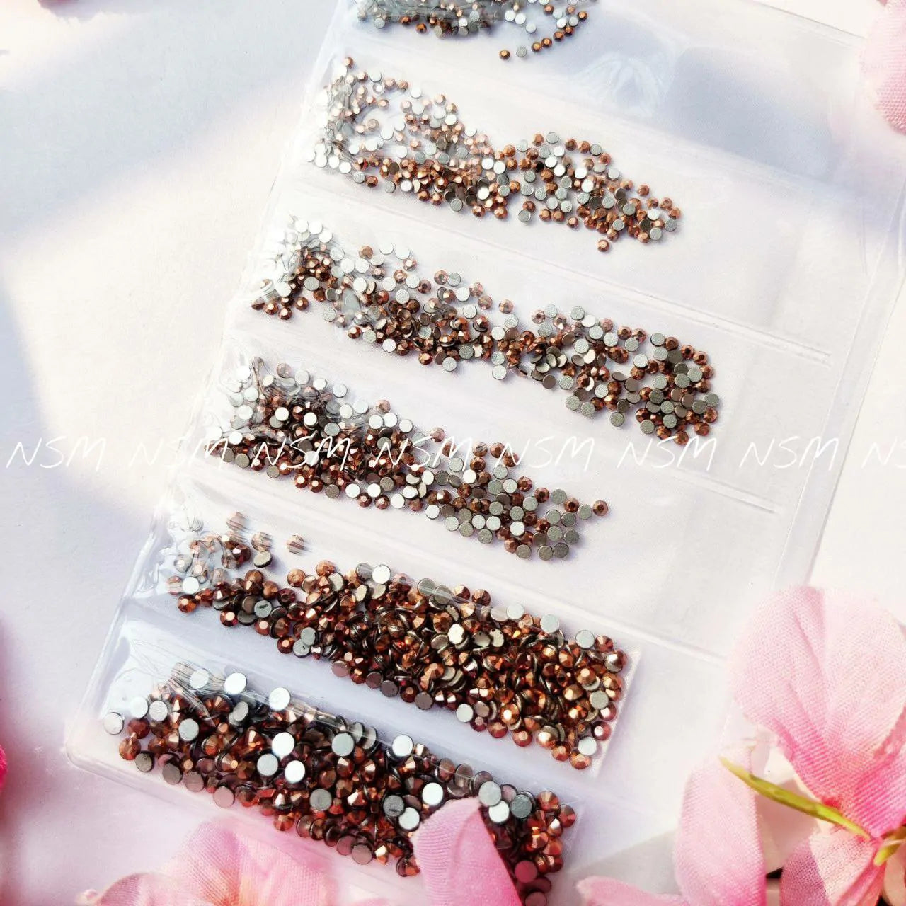 Rose Gold Metallic Rhinestones Sheet