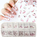Rose Pink Big Stones and Rhinestones Grid