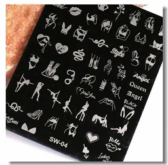Sexy Lady And Pole Dancer Stamping Plate (XY2022-A04)