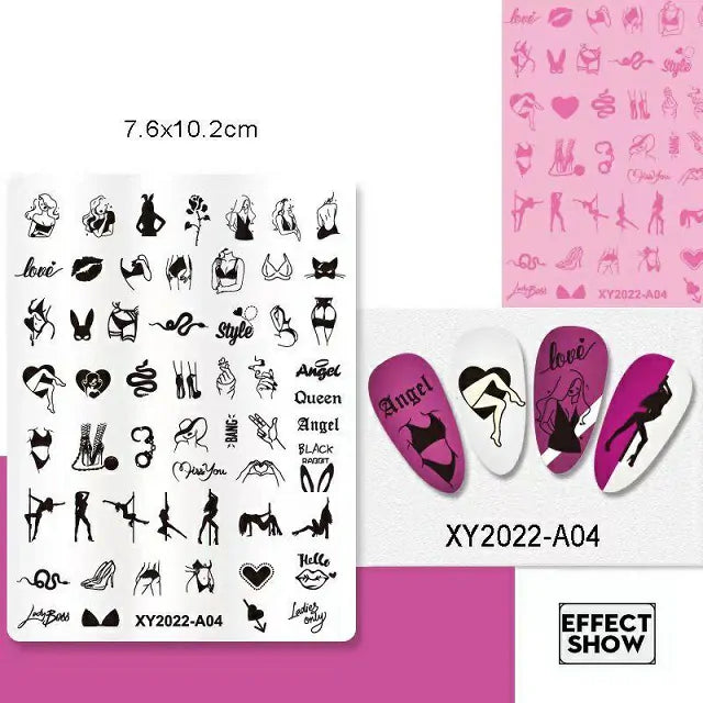 Sexy Lady And Pole Dancer Stamping Plate (XY2022-A04)