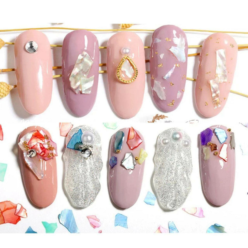 Shell Flakes Nail Art Mylars (Set Of 12)