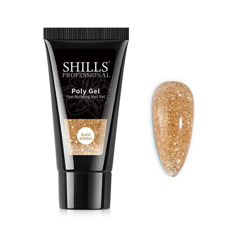 Shills Professional Polygel Gold Glitter (30ml)
